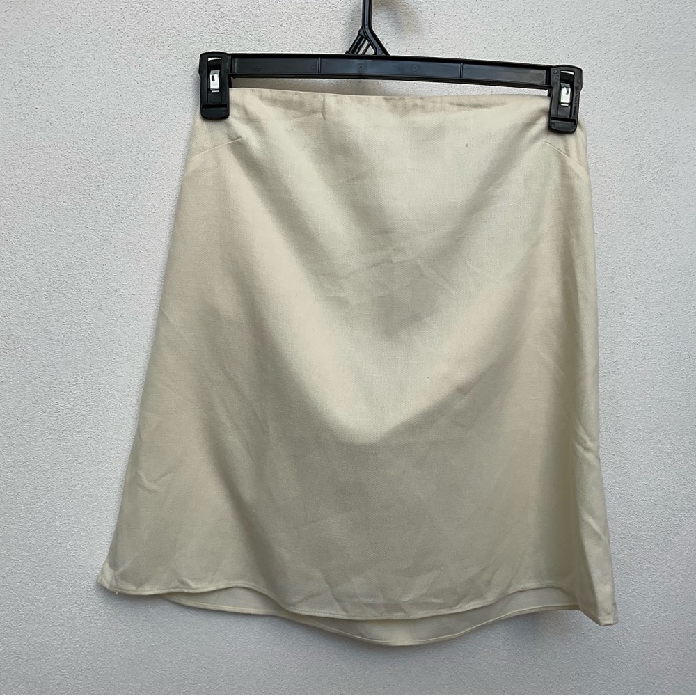 NWT Weworewhat Linen Blend Strapless Tie Back Drapey Off White Top Size Medium